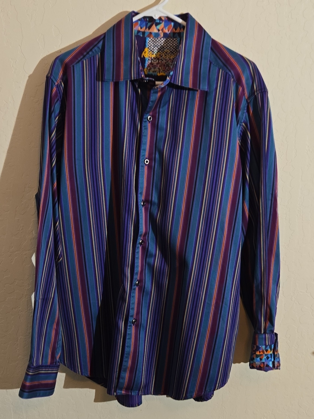 Robert Graham Multicolor Striped Button-Down Shirt - Blue / Purple / Red